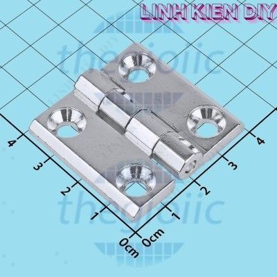[2 Cái]- HL050-3 Bản Lề Tủ Điện Màu Bạc 40mm Linh Kiện DIY