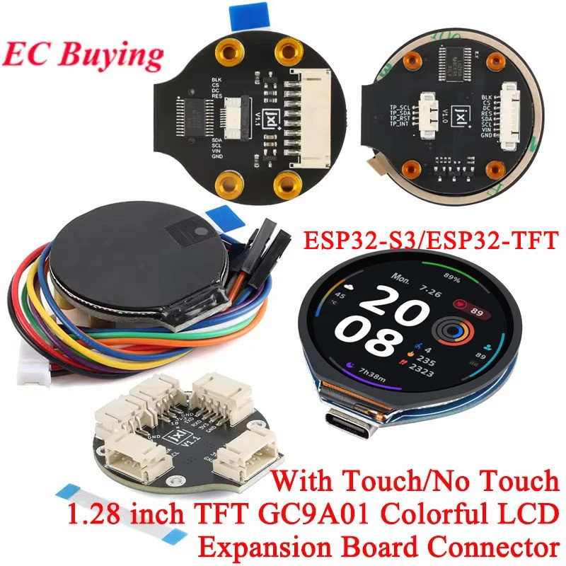 Mua sắm thương mại điện tử Mô-đun hiển thị màn hình TFT 1,28 inch Bảng điều khiển LCD màu tròn 1.28 