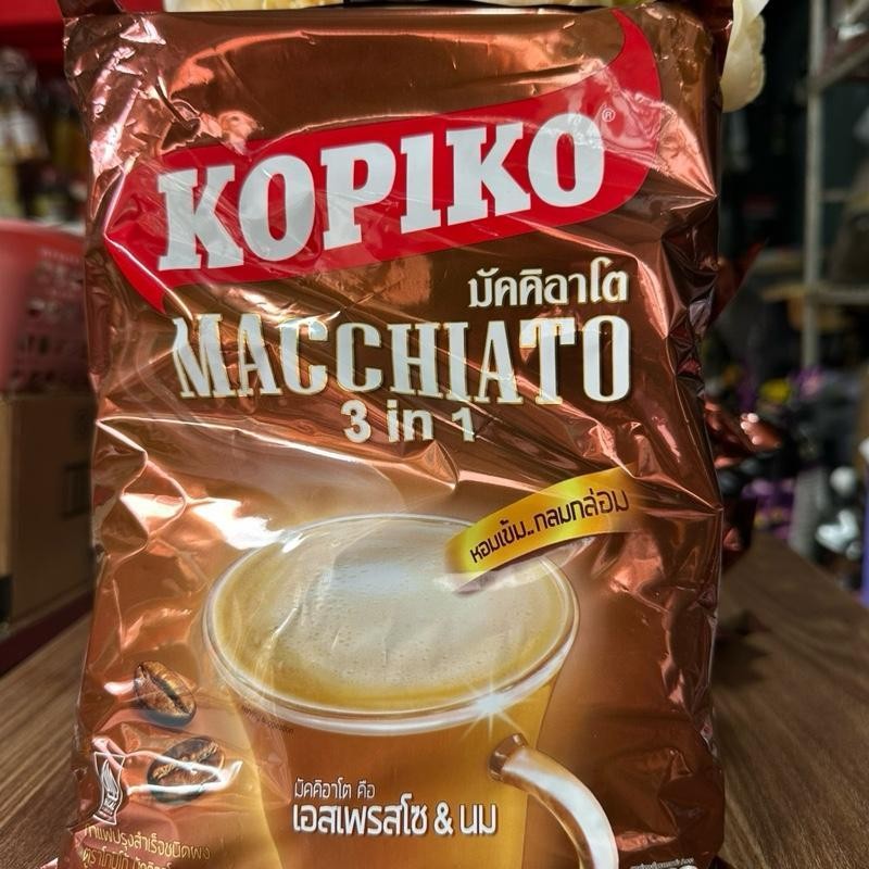 1 Bịch Coffee Kopico Macchiato Thơm Ngon, Cafe 3in1 Bịch 20 Gói
