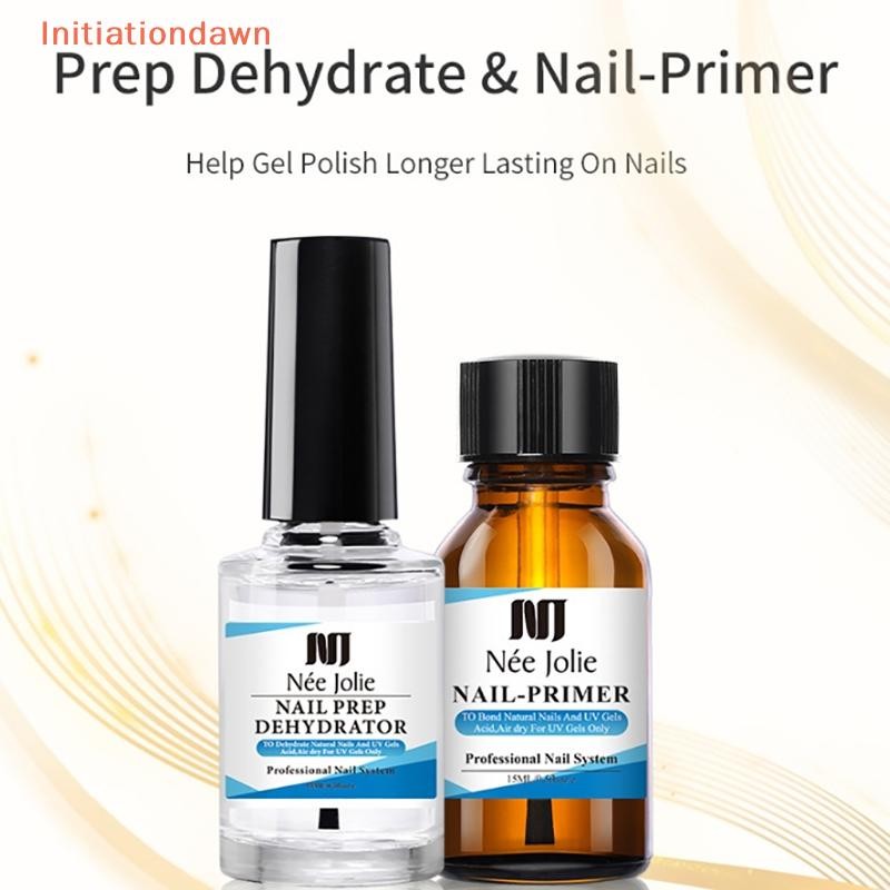 [Initiationdawn] 15ml Nail Primer Nail Prep Dehydrate Base Top Coat Gel Nail Polish Need Of UV LED L