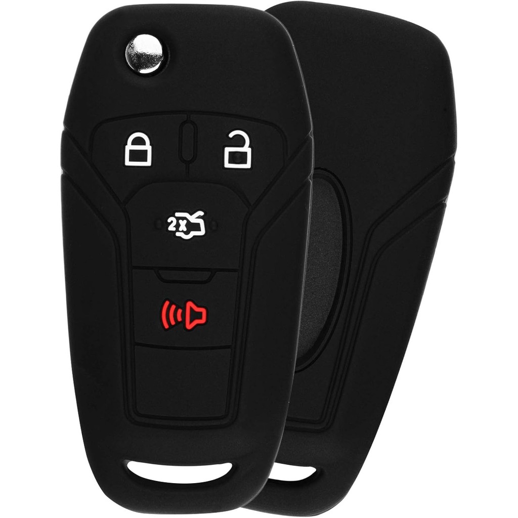 KeyGuardz KeyGuardz Keyless Entry Remote Car Flip Key Fob Vỏ ngoài Vỏ cao su mềm cho Ford Fusion N5F