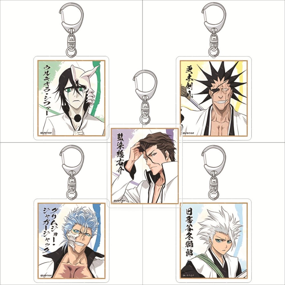 Popular Anime BLEACH The Blood Warfare Acrylic Keychain Kurosaki Ichigo Kuchiki Byakuya Aizen Sousuk