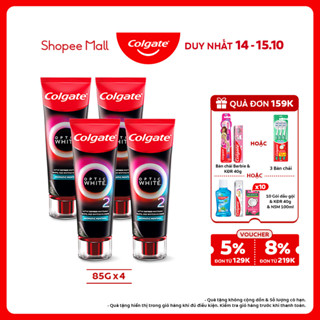 Bộ 4 Kem Đánh Răng Colgate trắng răng TRONG 3 NGÀY Optic White O2 với Oxy Hoạt Tính 85g/tuýp