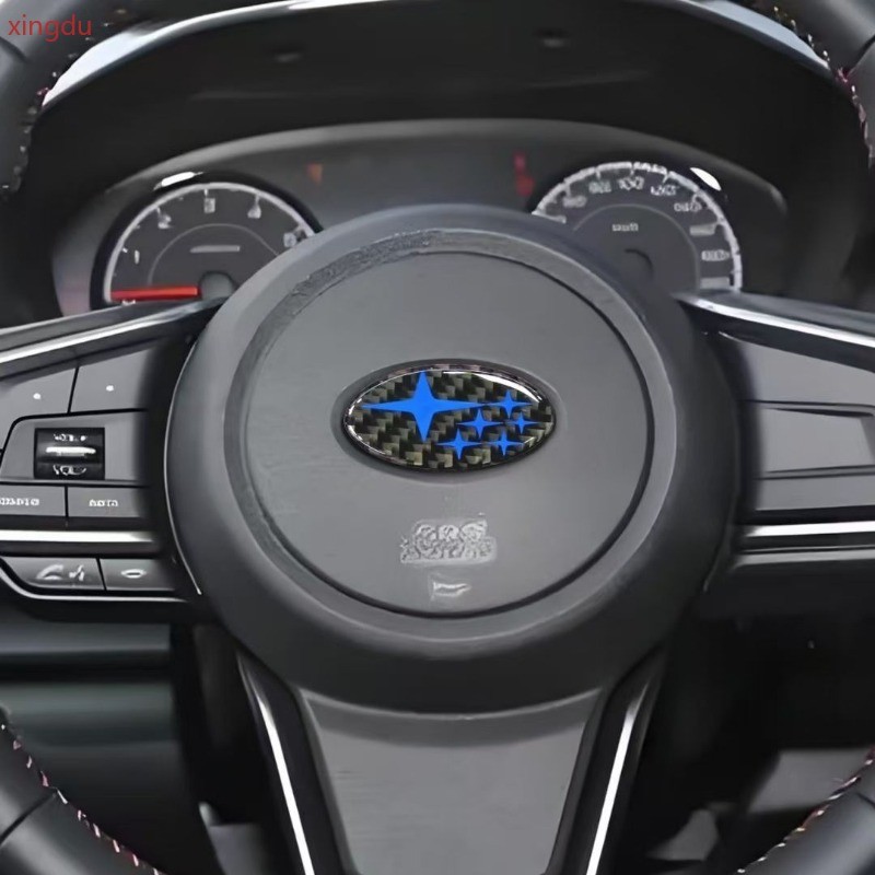 Áp dụng cho Subaru Forest People sợi carbon vô lăng nhãn sau xe Tiktok logo cá tính ba chiều hình el