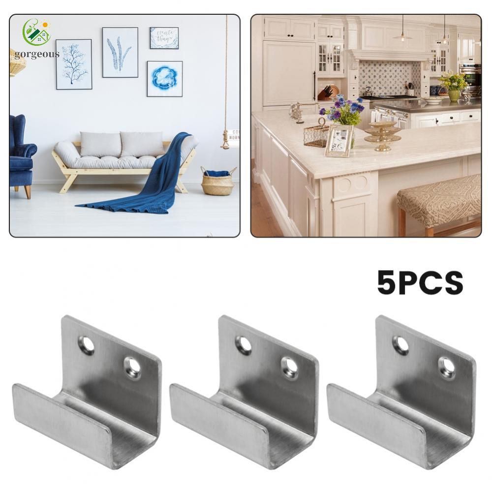 [FUXIN]Brushed Stainless Steel Hooks for Picture Frames Mirrors and More Pack of 5