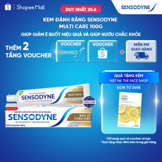 Kem đánh răng SENSODYNE Multi Care 100g giúp giảm ê buốt hiệu quả và giúp nướu chắc khỏe