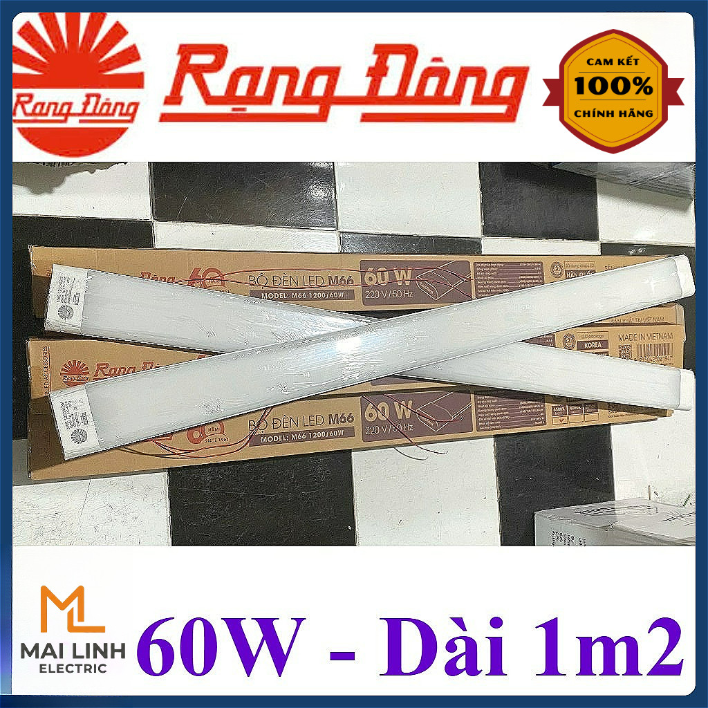 (Rạng Đông) Bóng Đèn LED bán nguyệt bảng lớn dài 1m2 - Công suất 60W - Siêu sáng - Siêu bền - Model 