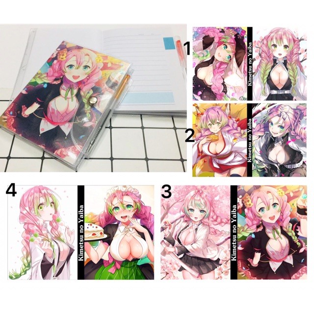 Sổ viết kanroji mitsuri kimetsu no Yaiba 10x15cm/ sổ tay kanroji mitsuri