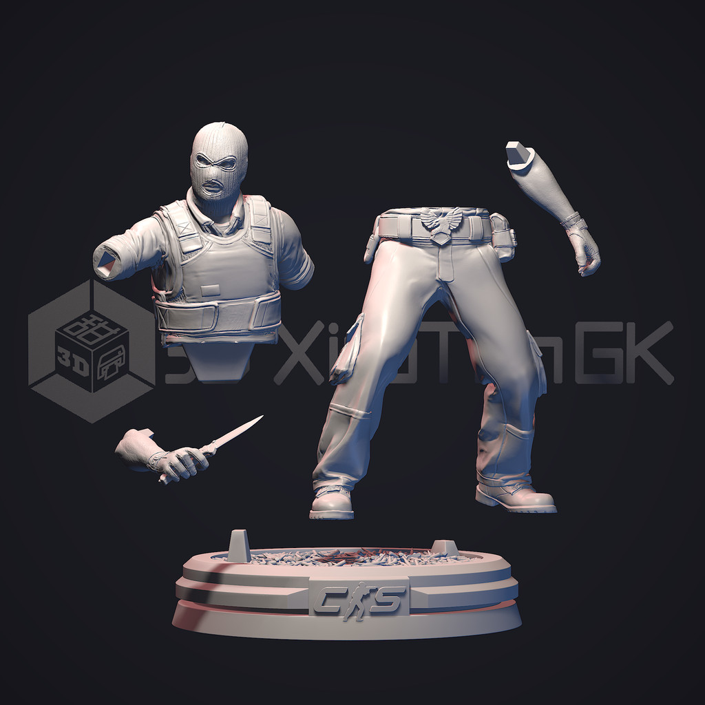 Chống Khủng Bố Elite CS2 Phoenix Warrior GK White Model Chi Tiết Cao Lớp Phủ Độ Chính Xác Cao Mô Hìn