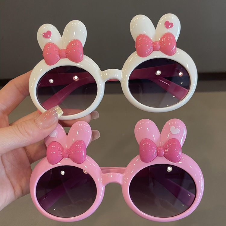 TQ~Children's Sunglasses Cute Cartoon Bunny Girls' Sun Protection Glasses Outdoor UV Protection Sung