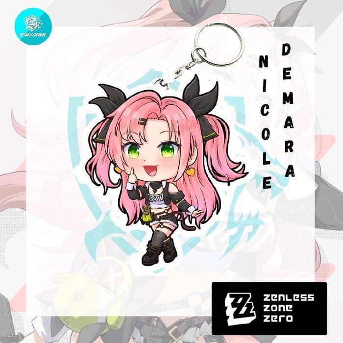 Keychain Acrylic Anime Game Zenless Zone Zero - Nicole Demara, Ellen Joe Ganci Anime Akrilik - Nicol