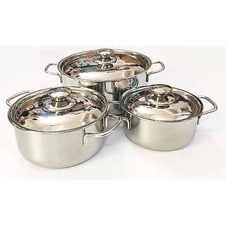 Bộ 3 nồi inox sharp cao cấp kích thước 16 18 24cm