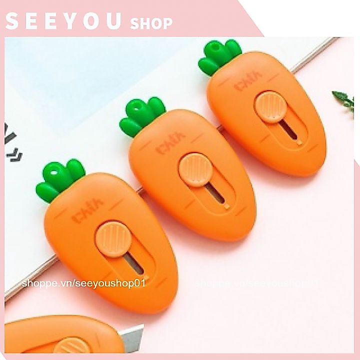 Dao Mini Hình Cà Rốt Rọc Giấy Cute