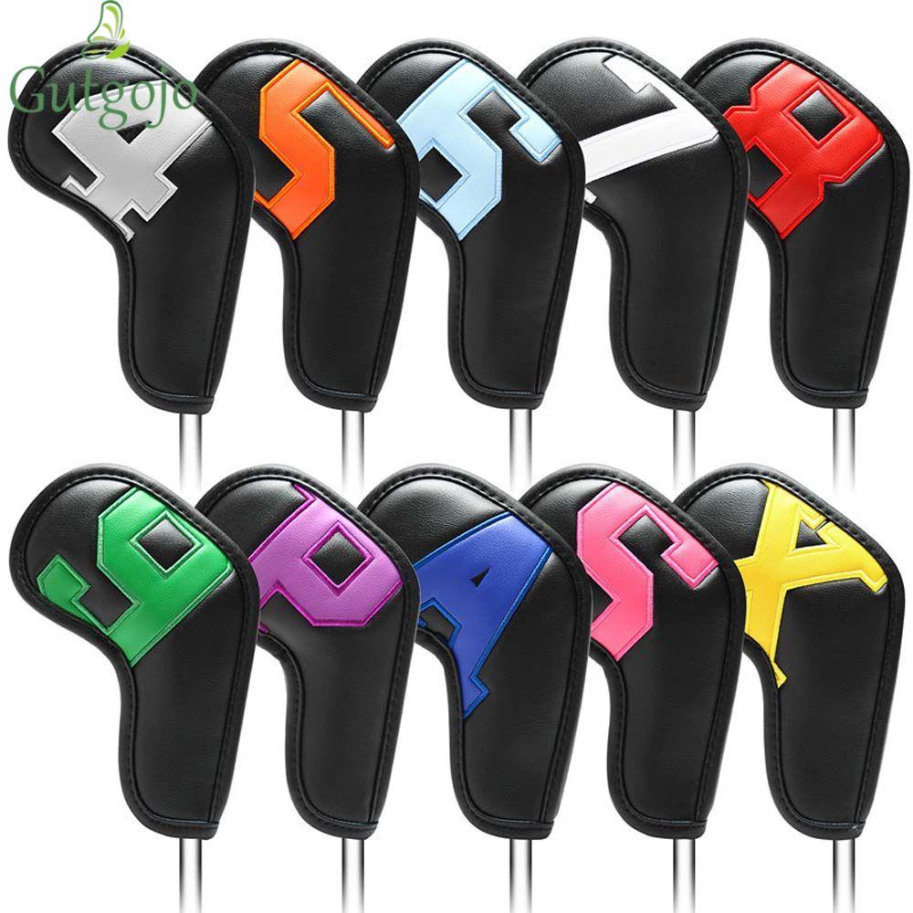 GUTGOJO Golf Iron Headcover 4-9, P, S, A, X Bền 10 Cái / bộ Vỏ Bảo Vệ Golf Iron Covers Set Vỏ Bảo Vệ