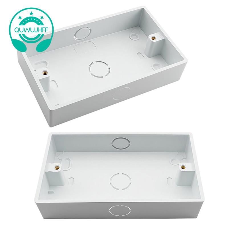 Điện Đôi Pattress Patter Box 2 Chiếc 2 Gang Cho Công Tắc Đèn Treo Tường Ổ Cắm Điện -Mounted Back Box
