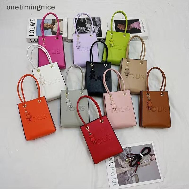 Onetimingnice 2025 Thời Trang Mới Đeo Vai Thường Ngày Đeo Ngang Màu Trơn Túi Xách Điện Thoại Di Động