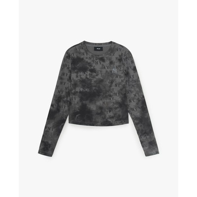 MLB - Áo croptop nữ cổ tròn tay dài Monogram Tie Dye_3FTSM0254-50CGS