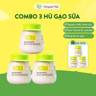  Combo 3 Hũ Gạo Sữa Hữu Cơ Mămmy Nấu Cháo Ăn Dặm Cho Bé sánh mịn thơm sữa giúp bé ăn ngon hỗ trợ tiêu hóa tốt 