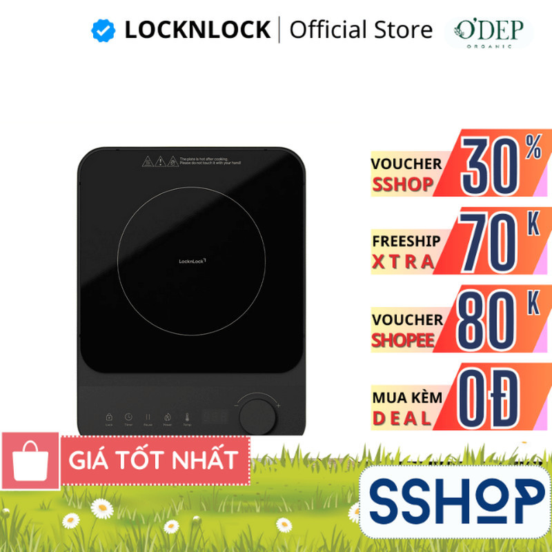Bếp điện từ LocknLock Induction cooker EJI351BLK công suất 2000W - Màu đen