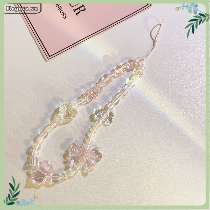 【Elevn】Dây treo điện thoại Hàn Quốc dễ thương Dây đeo điện thoại hình hoa tulip đính hạt pha lê | BigBuy360 - bigbuy360.vn