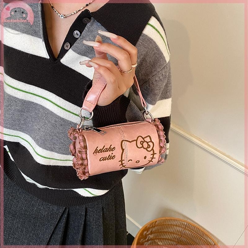 Túi đeo vai Mini BWHTE Hello Kitty dành cho nữ 2025 Túi đeo chéo di động Hello Kitty phù hợp thời tr