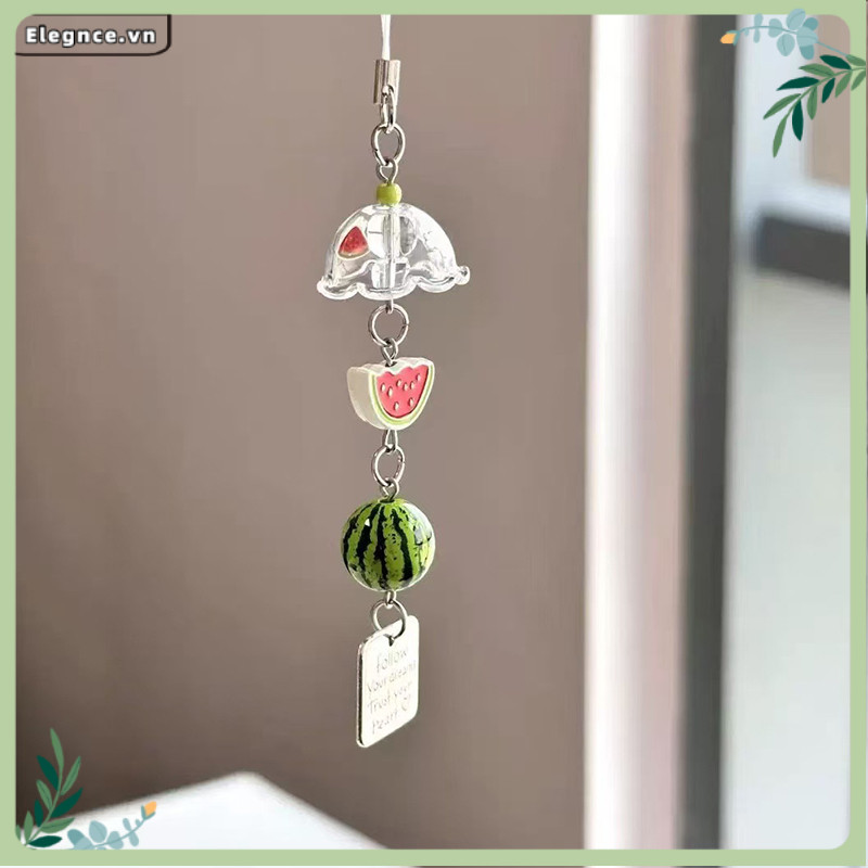 【Elevn】Mặt dây chuyền điện thoại chuông gió dưa hấu mùa hè hình trái tim cho bé gái Túi đựng máy ảnh | BigBuy360 - bigbuy360.vn