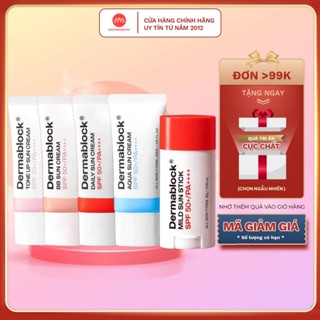 Kem chống nắng Dermablock SPF50+ PA++++ kcn derma block giúp nâng tone - chống nắng mọi loại da 35ml