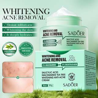 SADOER Salicylic Acid Niacinamide Tea Tree Whiteing Acne Cream Kem dưỡng ẩm 