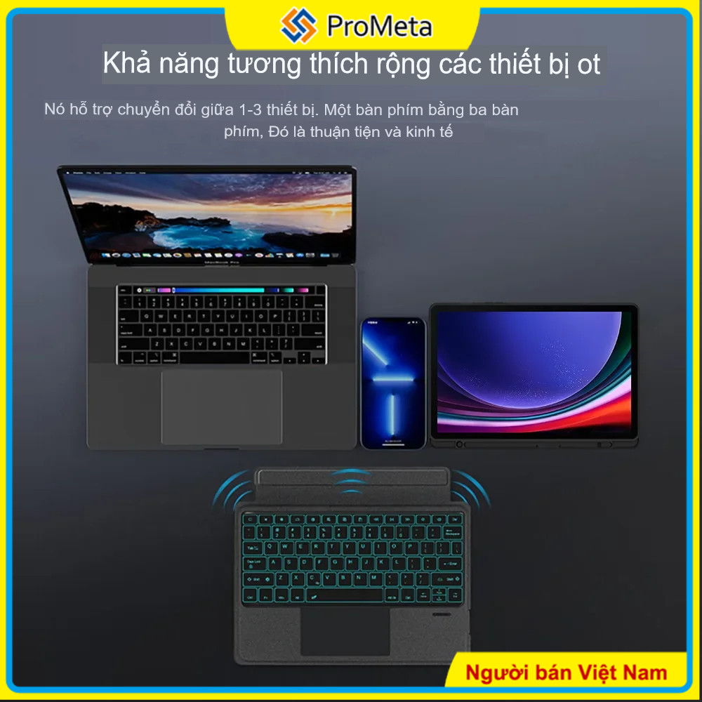  Bàn phím không dây cho Samsung Tab S10 S9 S8 S7 FE A9 A8 S6 Lite Wireless Keyboard Touchpad Cover Backlight 