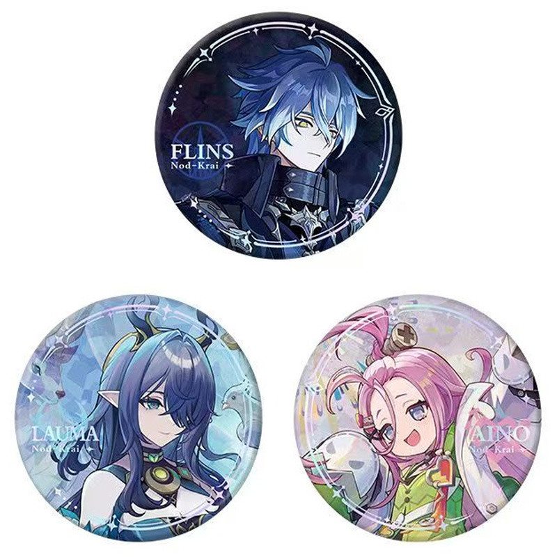 3 Cái / lốc Trâm Cài Kyrill Chudomirovich Flins Lauma Aino 58mm huy hiệu Pin Cosplay Huy hiệu quà tặ