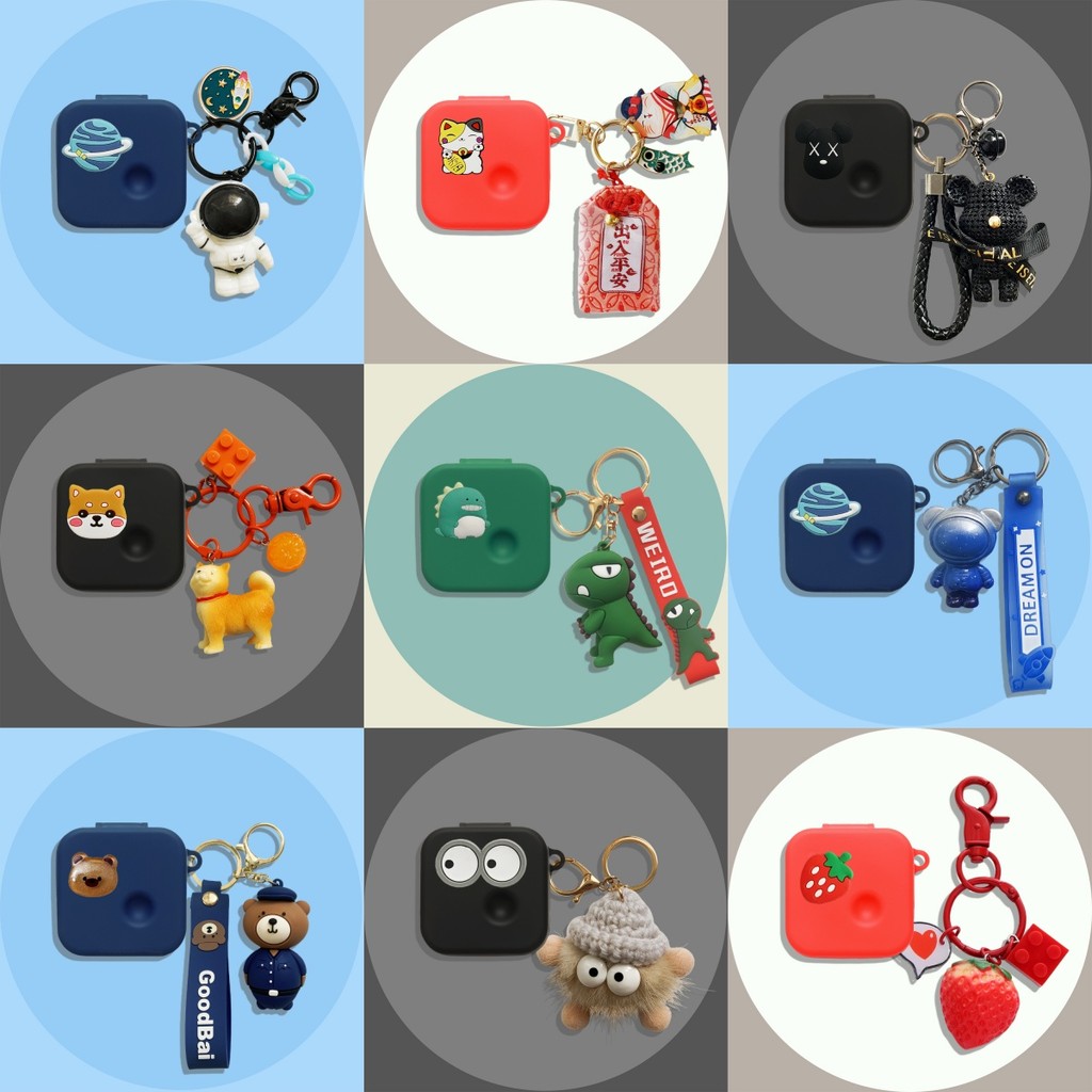 Case for Nothing Ear (3) 2025 Cute Strawberry Astronaut Keychain Pendant Silicone Soft Case Suitable