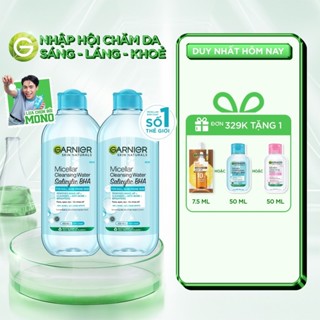 Bộ 2 Nước tẩy trang Garnier Cho Da Dầu Mụn Salicylic BHA Micellar 400ml x 2 (mới)