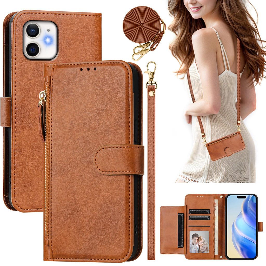 Ốp Lật Cho Xiaomi POCO F8 M8 X8 Pro Max Ultra Dây Kéo Ví Kiểu Vỏ Điện Thoại Da PU