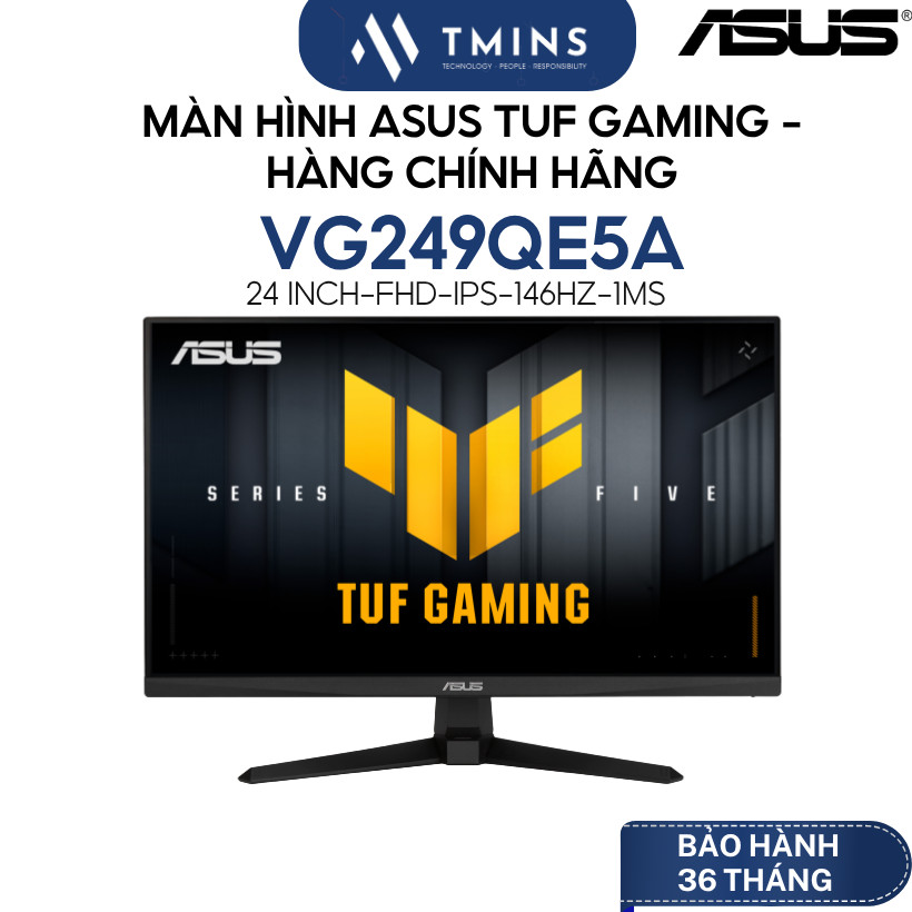 Màn hình Asus TUF Gaming VG249QE5A (24inch/ FHD/ IPS/ 146HZ/ 1Ms/ Loa) - Hàng chính hãng