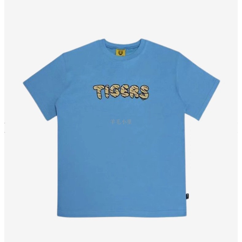 Mùa Hè Cổ Tròn Cotton Nguyên Chất IAB Studio x KIA TIGERS Chung Họa Tiết Hổ In Chữ Áo Thun