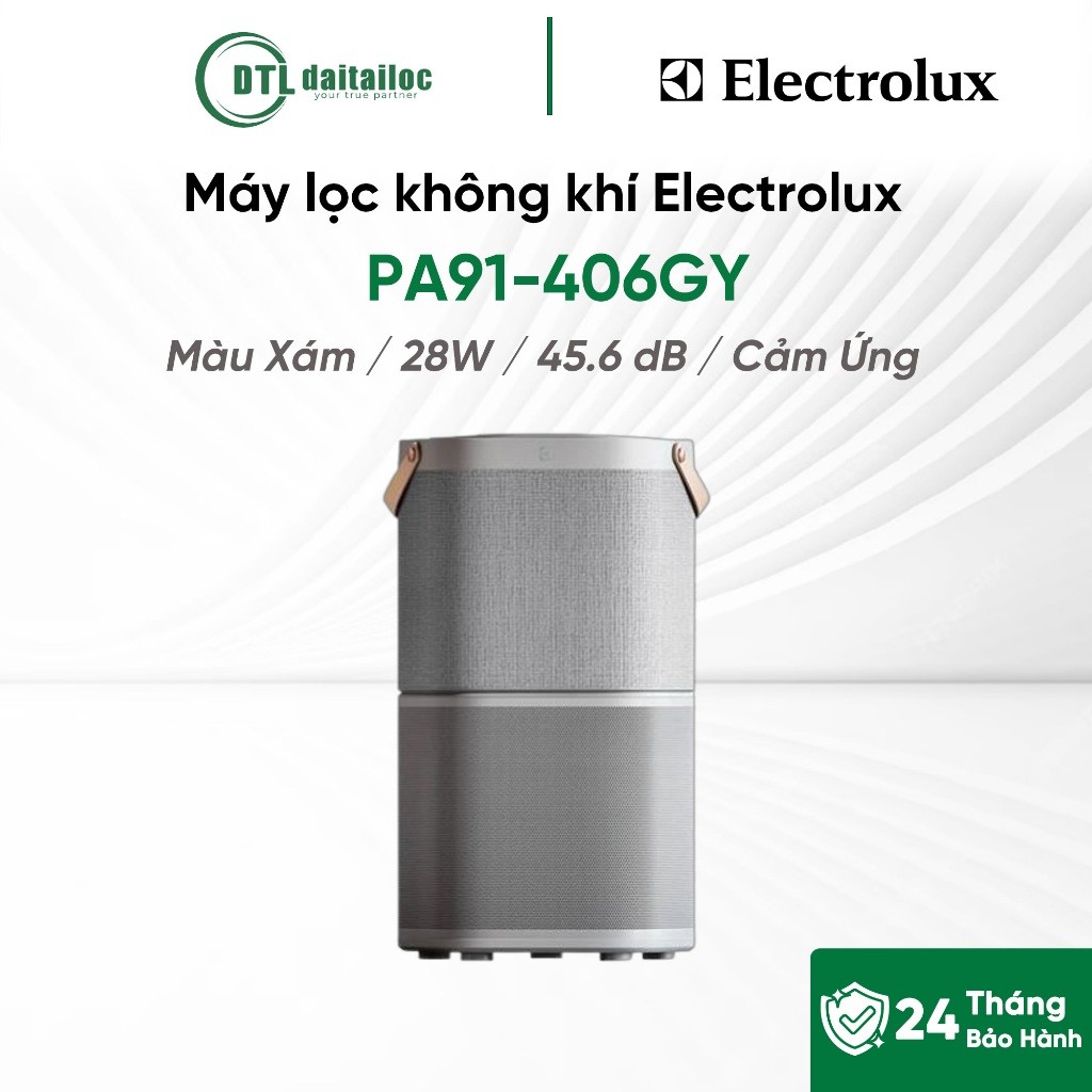 Lọc không khí Electrolux PA91-406GY Màu Xám 28W 45.6 dB Cảm Ứng | Chính hãng | Bảo hành 24 tháng