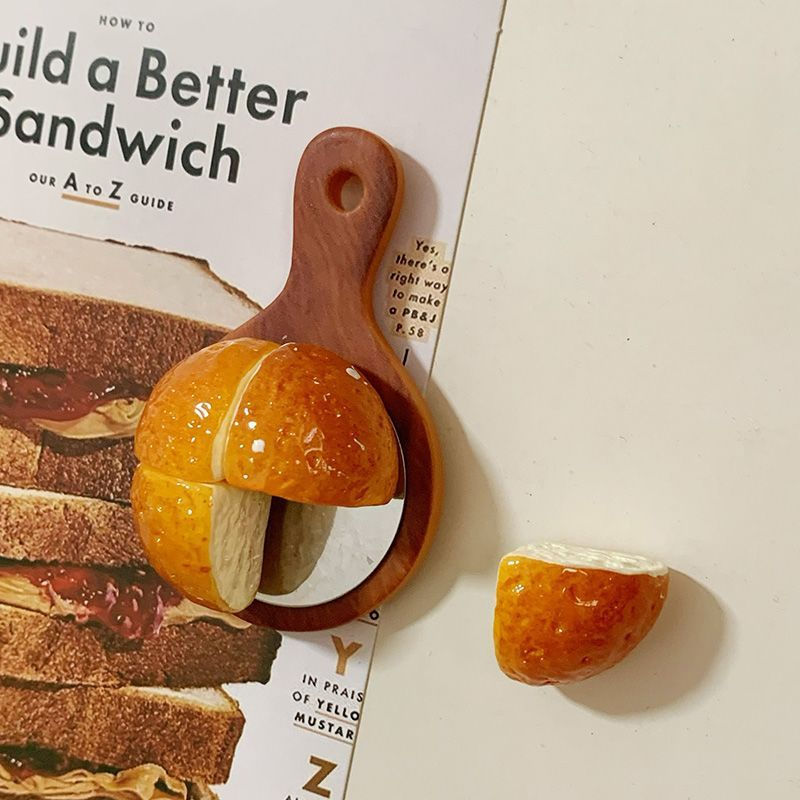 TQ~Mini cutting board, bread baking fridge magnet, baking memo magnet, food toy pegboard magnetic de