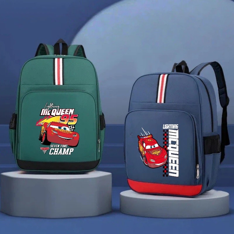 Túi đi học sinh CARS Dung tích lớn, Đa chức năng, Ba lô bền bỉ Thời trang Lightning McQueen In Ba lô