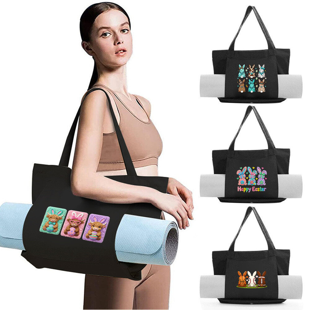 Túi vải bố tập yoga Canvas Yoga Bag Carry Yoga Mat & Accessories Gym Workout Bag Yoga mat storage  D