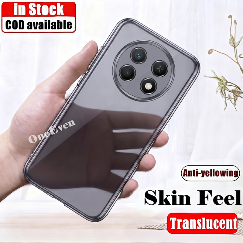 Dành Cho Honor Magic 7 Lite BRP-NX1 Mượt Mềm Mại Khói Đen Mờ Vỏ Silicon Trong Suốt Chống Vàng Vỏ Thạ