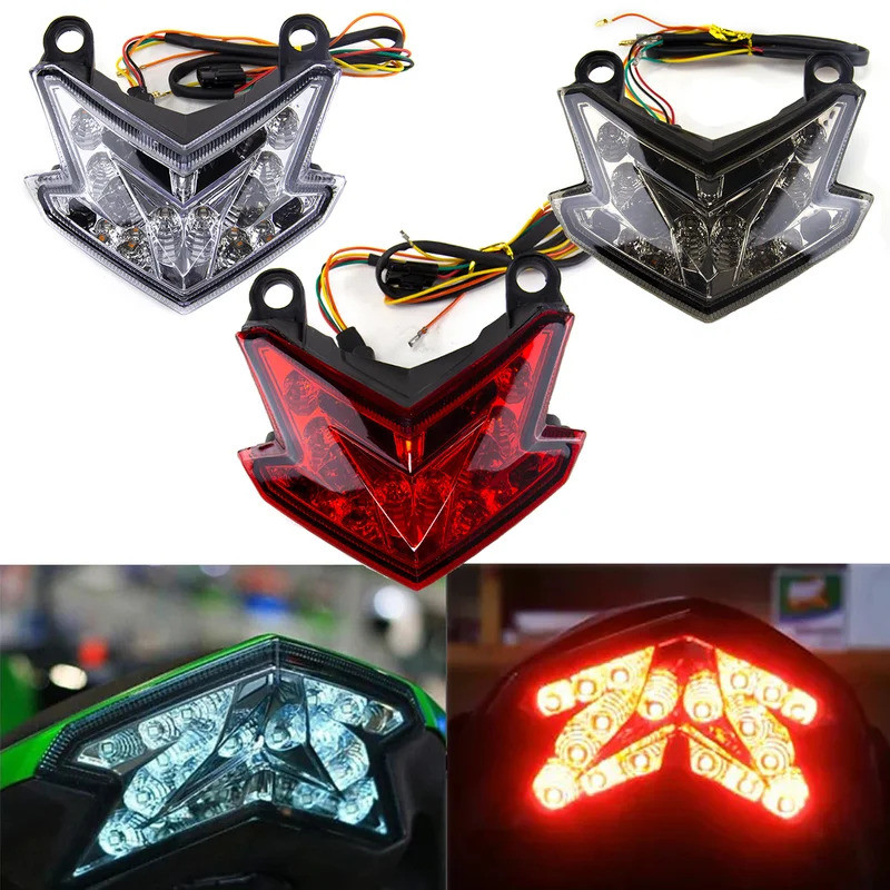 Đèn hậu phanh xe máy cho Kawasaki Z800 Z125 ZX636 ZX-6R NINJA Z125 PRO Đèn báo rẽ Đèn hậu Led Đèn ph