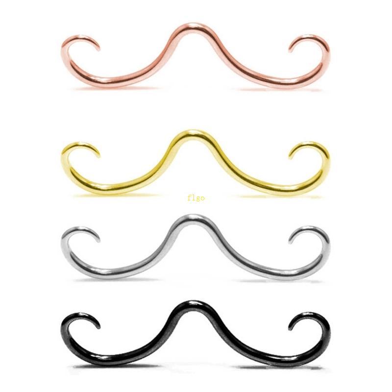 Flgo Septum Xuyên ria mép Mũi Nhẫn Thép Không Gỉ Mũi Stud Hoop Septum Xuyên Móc Treo Thời Trang Cơ T