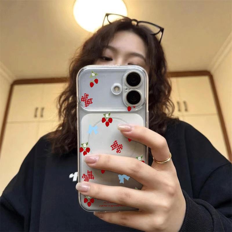 Dâu tây sọc Trường hợp iPhone 1716 phù hợp 15p14 Soft Case 13 mẫu mớ12/11x Tất cả