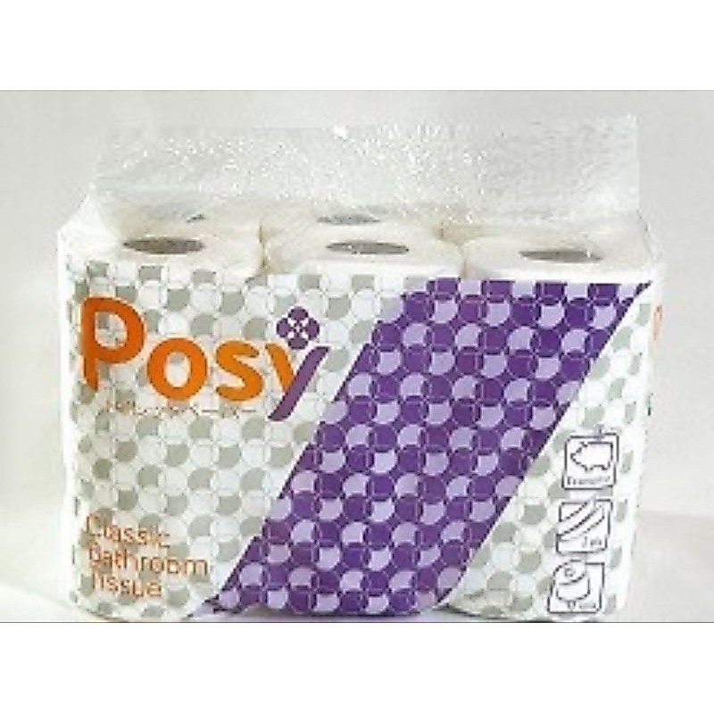 LỐC 12 CUỘN GIẤY VỆ SINH 2 LỚP POSY ECONOMIC CÓ LÕI