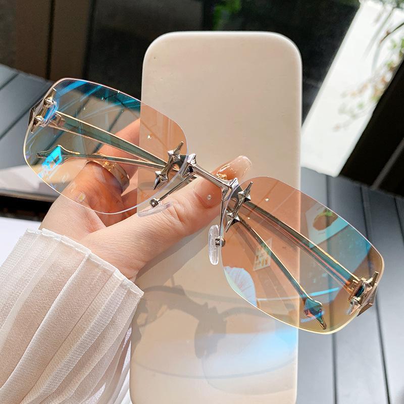 90270 GEMTLE MCUSTER Kính Râm Không Vành Cạnh Phong Cách Âu Mỹ Thời Trang Cá Tính Cao Cấp Kính Kim L
