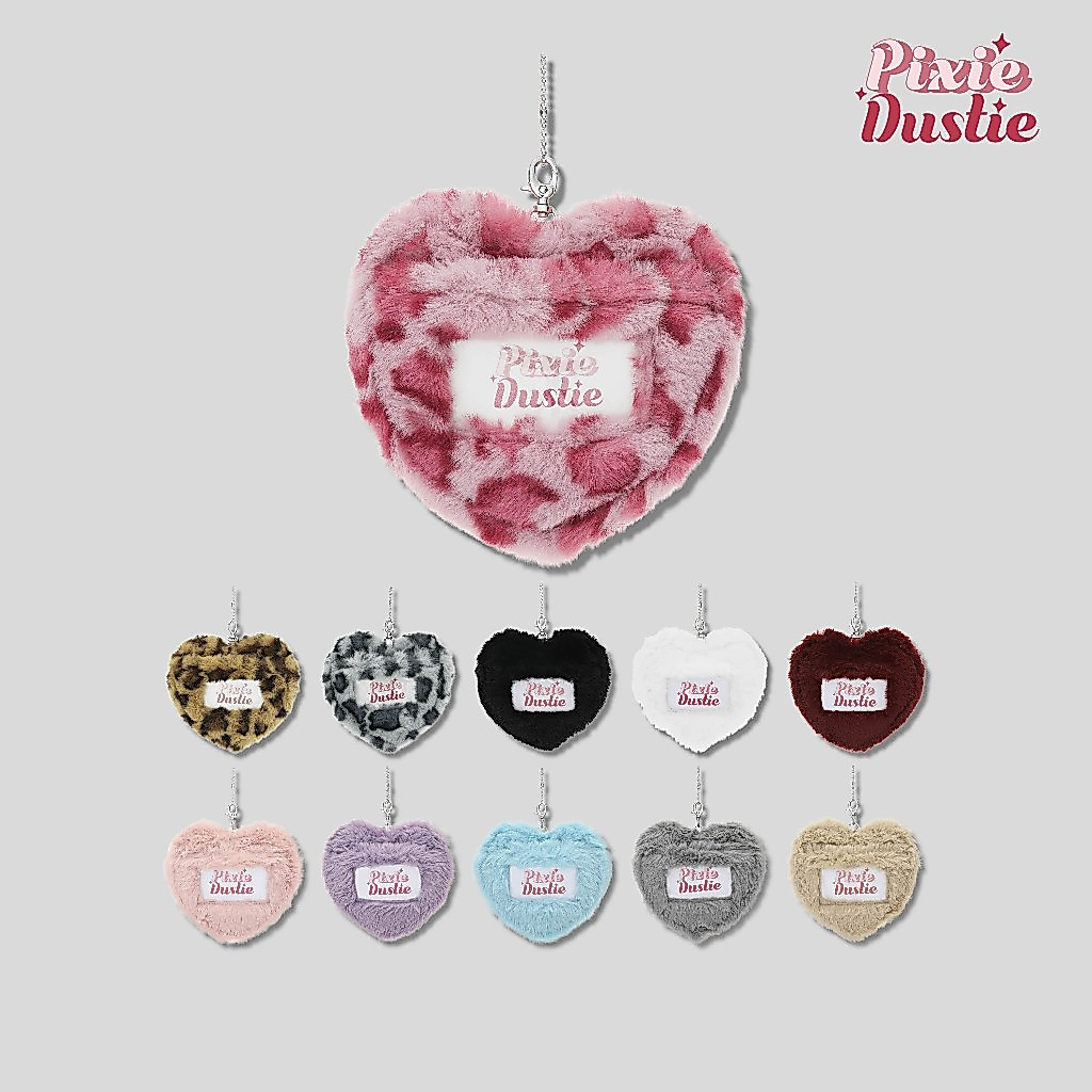 Louis Montini (Pixie Duskie) Móc khóa trái tim mềm mại để đeo hình ảnh Pixie Puffy Charm PIX16 Model