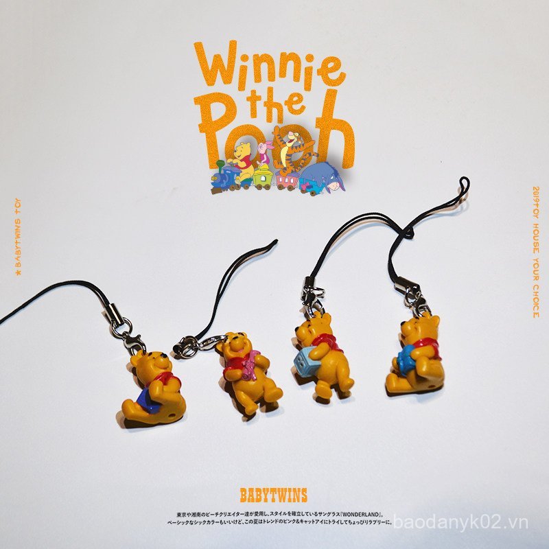 Thương Hiệu Mới Pooh Piglet Piglet Tigger Mặt Dây Chuyền Mô Hình Búp Bê Dễ Thương Hoạt Hình CGNQ