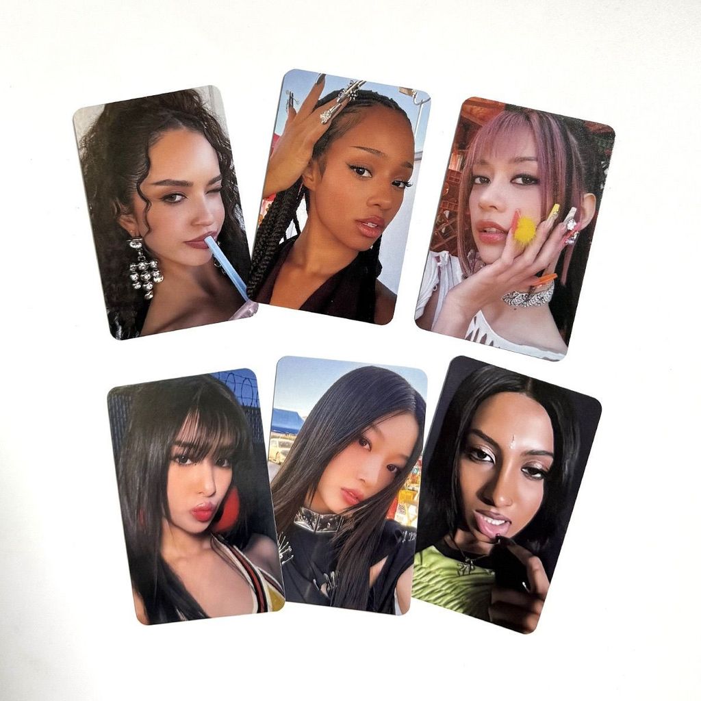 KATSEYE Kết Hợp Photocard Cổ Vũ Ánh Sáng Hàng Hóa Photocard Lightsticks Thẻ Ánh Sáng Mắt Mèo Photoca