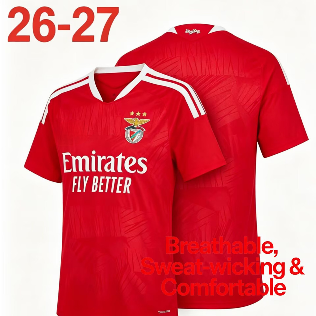 [Phiên bản dành cho người hâm mộ] [Benfica] Áo thi đấu sân nhà mùa 26 / 27, áo bóng đá nam nữ mới, c