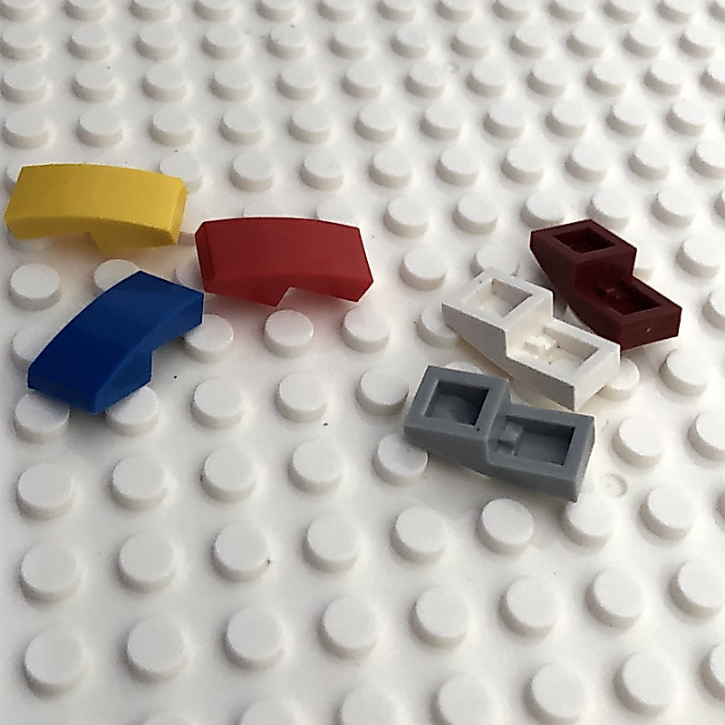 Một kg Khoảng 33 hạt Khối xây dựng trong nước Tương thích với Lego 11477 1x2 Phụ kiện tấm hồ quang b